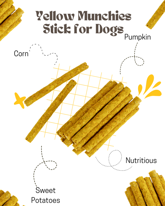 Yellow Candy Sticks Tasty and Nutritious Chew Treat for Dogs of All Sizes 200gm