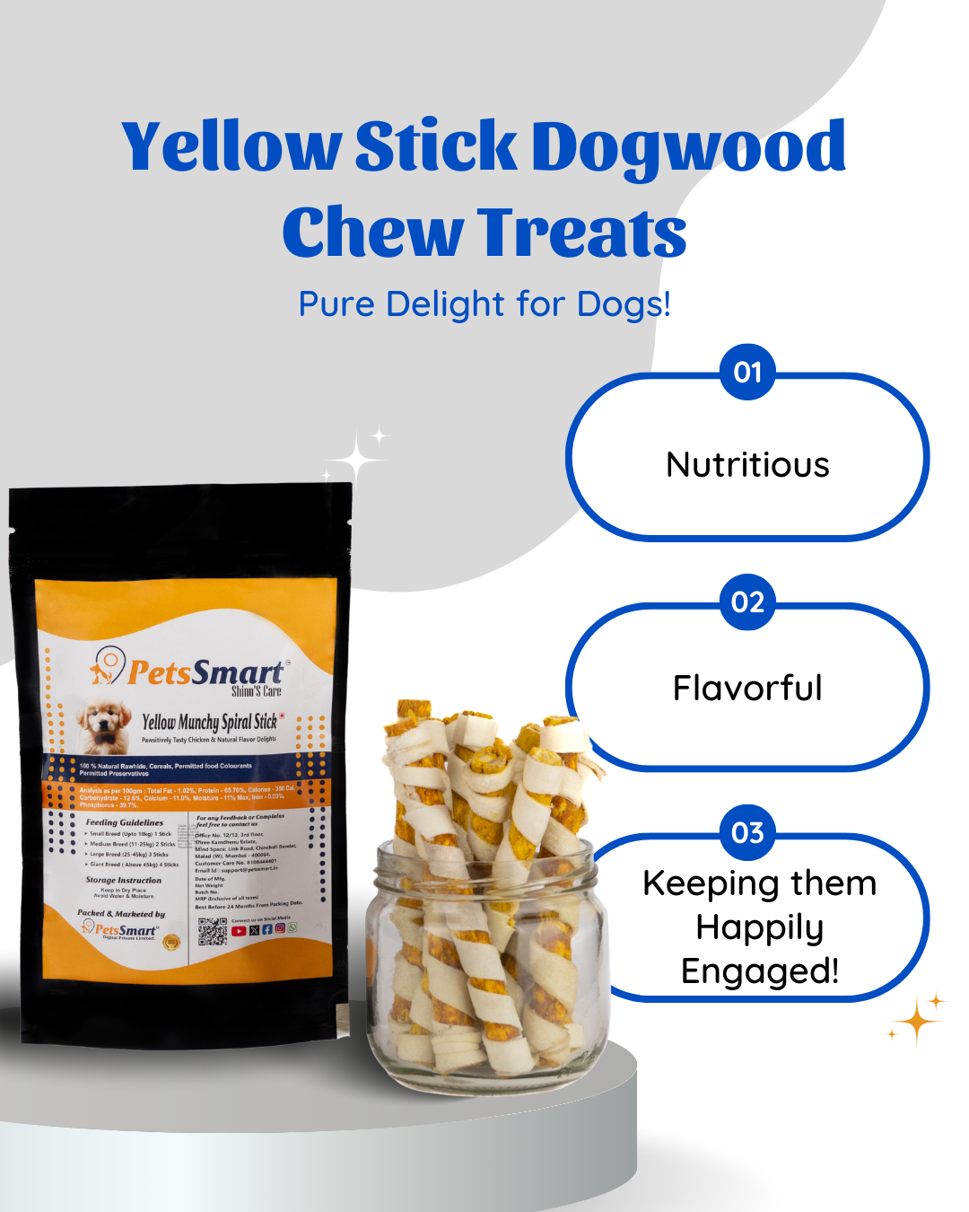 Yellow stick dogwood Flavorful, Long-Lasting Chew Treat for Dogs of All Sizes 200/400 gm