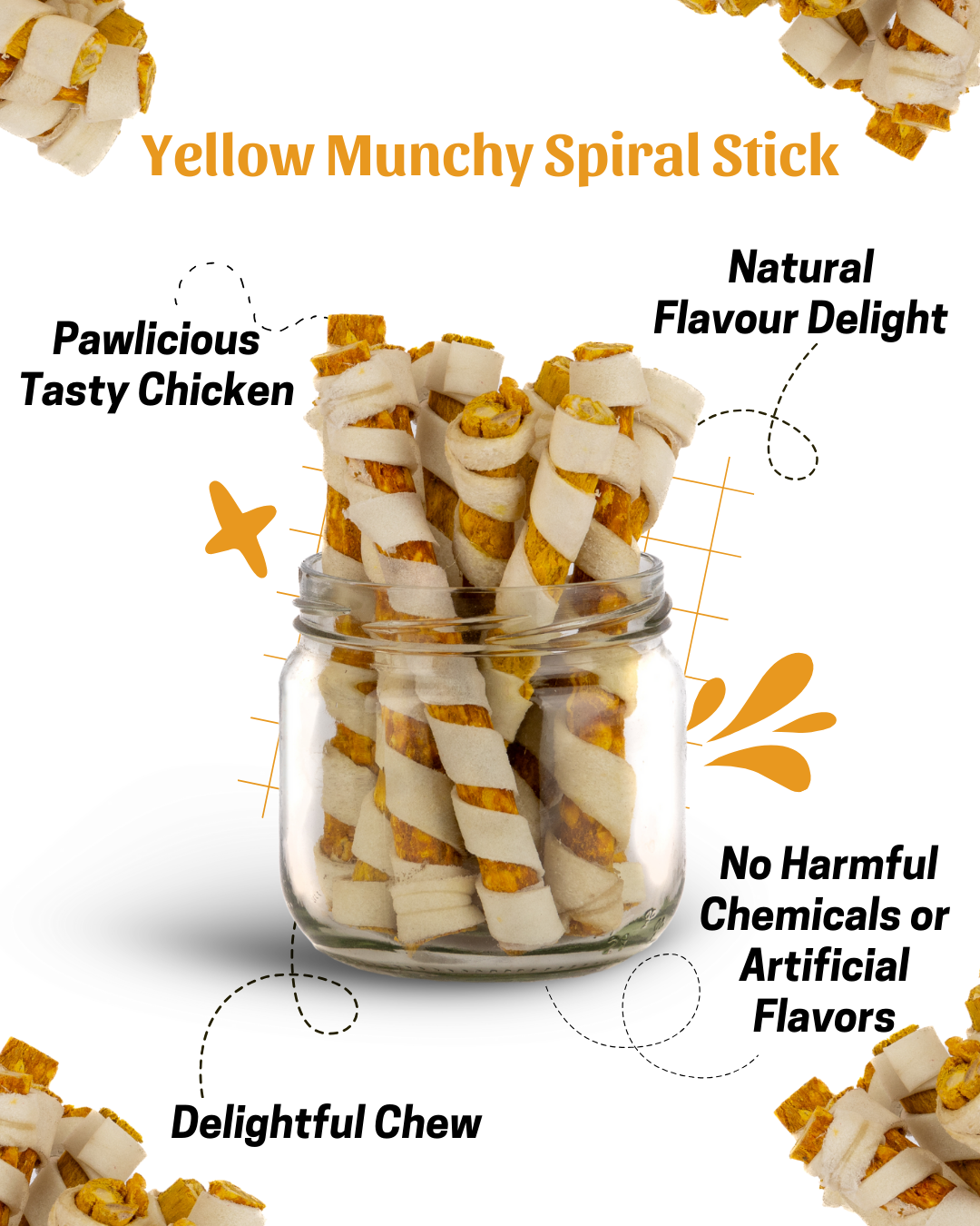 Yellow stick dogwood Flavorful, Long-Lasting Chew Treat for Dogs of All Sizes 200/400 gm