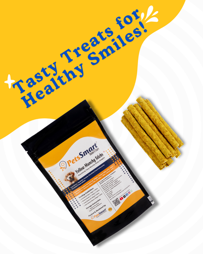 Yellow Candy Sticks Tasty and Nutritious Chew Treat for Dogs of All Sizes 200gm