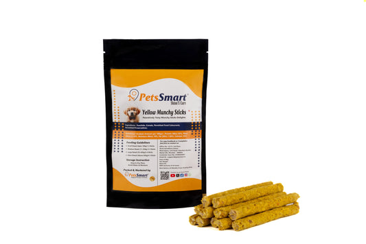 Yellow Candy Sticks Tasty and Nutritious Chew Treat for Dogs of All Sizes 200gm