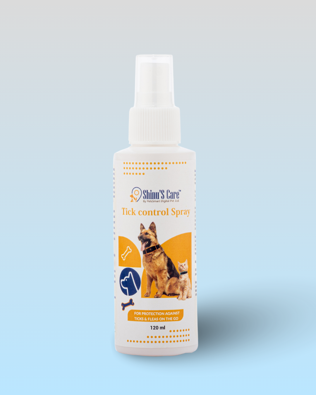 Tick Control Spray Effective Protection for Your Dog Against Ticks and Fleas 120/30ml