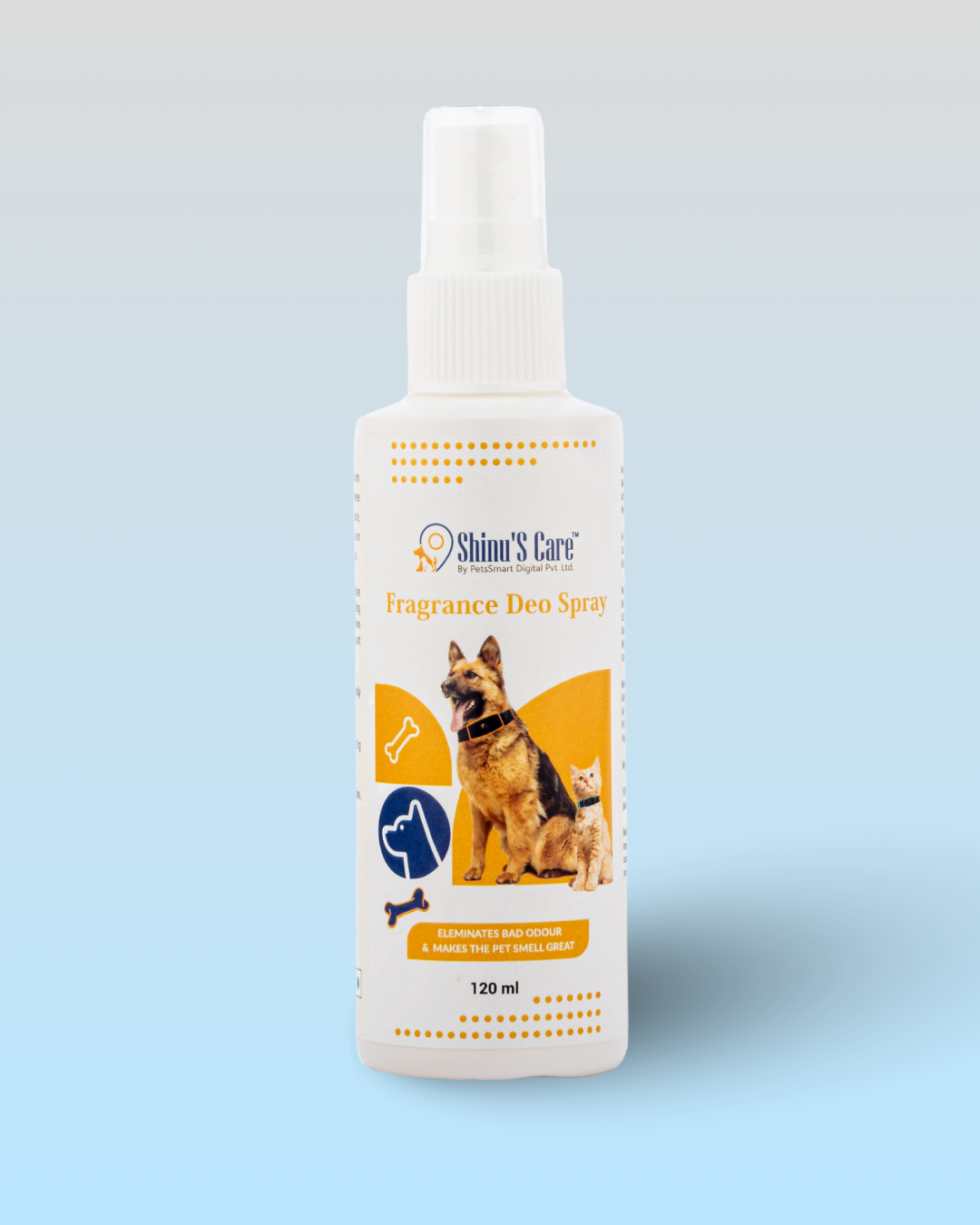 Odour Remover Spray for Pets,Dogs & Cats - Dog Deodorant Spray Urine & Potty Smell Remover 120/30ml