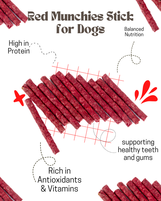 Red Munchies Stick Tasty, Nutritious Chew Treat for Dogs of All Sizes 200/400 gm