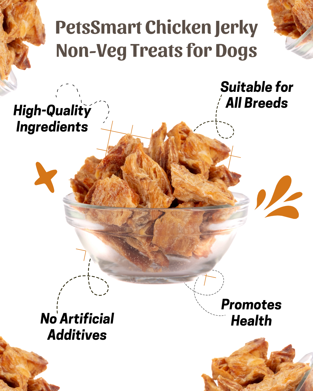 Treats Chicken Jerky Non Veg Treats for Dogs 200 gm