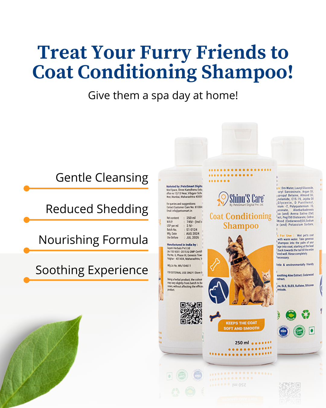 Revitalize Your Pet’s Fur with Our Premium Coat Conditioning Shampoo 250 / 30ml