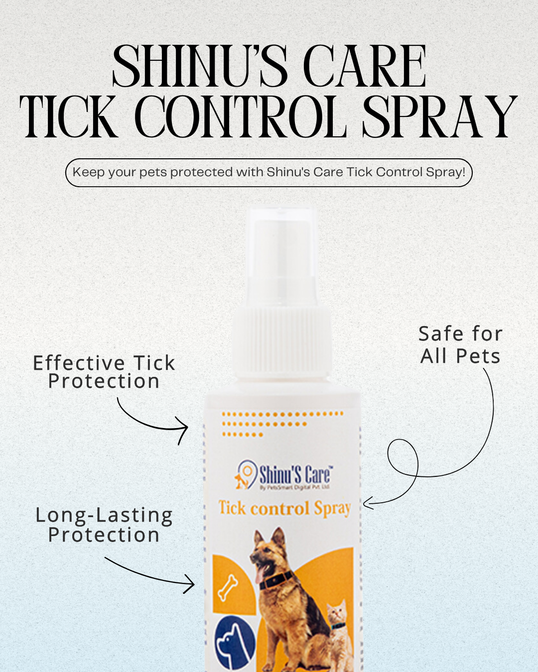 Tick Control Spray Effective Protection for Your Dog Against Ticks and Fleas 120/30ml