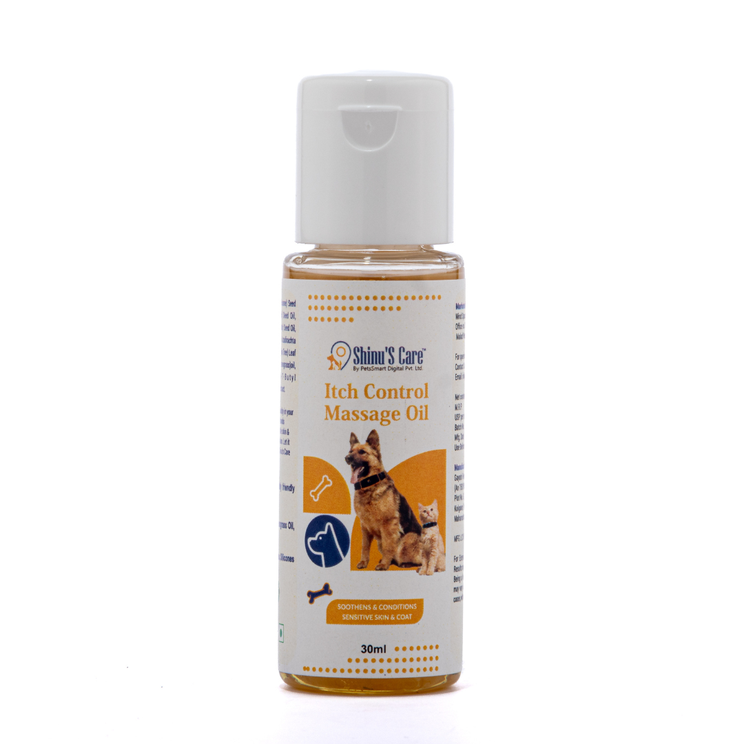 Itch Control Massage Oil for Dogs: Soothing Relief & Moisturizing Comfort for Skin 250/30ml