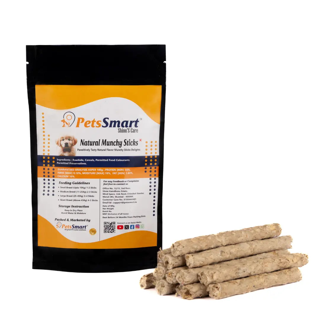 Natural Munchies Stick Wholesome & Delicious Dog Treats for Happy, Healthy Pets 200/400 gm