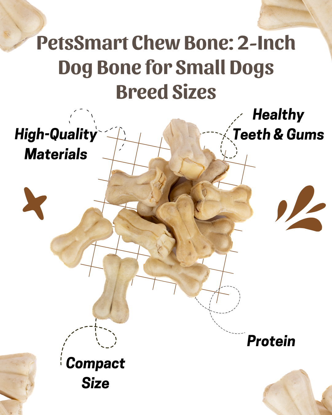 Petssmart 2-Inch Dog Bone Tasty & Durable Chew for Small Dogs - Perfect for Dental Health 200/500/900 gm